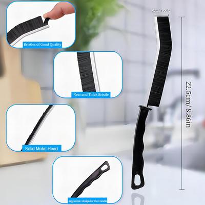 2 Pieces Bathroom Tile Joint Dead Ends Durable Grout Gap Cleaning Brush Kitchen Bristle Cleaning Brush Suitable For Shower Flo