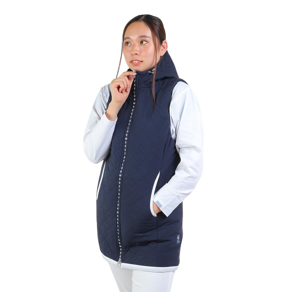 

TaylorMade Insulated Hoodie Vest, Navy, Size L, Women s, 2023FW, TL158
