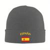 Spain Spanish Flag Warm Knitted Cap Hip Hop Bonnet Hat Autumn Winter Outdoor Beanies Hats for Men Women Adult