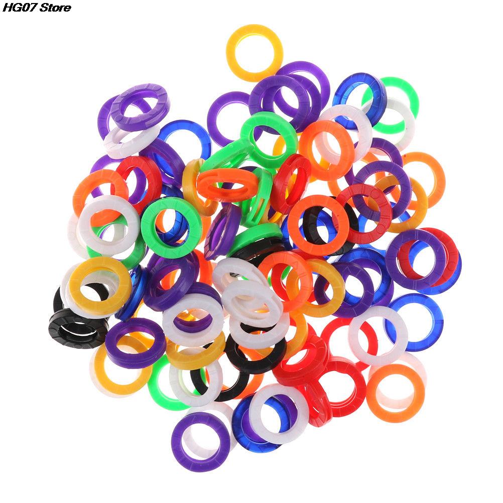 10pcs/20pcs/LOT Fashion Hollow Multi Color Rubber Soft Key Locks Keys Cap Key Covers Topper Keyring Random