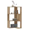 Eck-Bücherregal 3 Regale Artisan Eichen-Finish 50 x 50 x 102 cm Holzwerkstoff