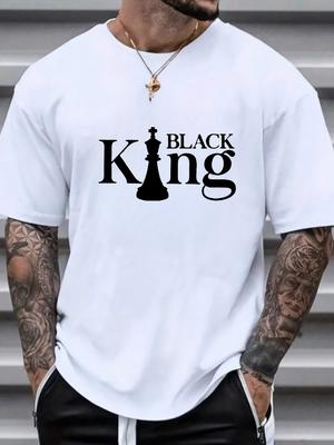 100 Cotton Summer Mens Wear Trend Fashion Comfort Design Sense KING Printed Top Tshirt Soft Comfortable Wellfitting Simple