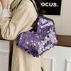 Fashi Shoulder Bag Women Large Capacity Glitter Handle Bag Trendy Crossbody Comfortable and Versatile Texture Commuting Bag