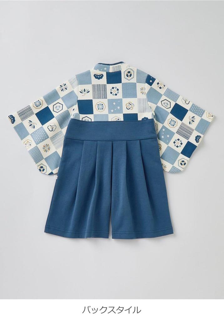 Baby Japanese for Boys and First 100th Day Size Purple [Mokumoff] Clothes, Hakama, Rompers, Style, Formal, Girls, Meal, Celebration, 80,