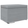 Stool Light Grey 61 X 41 X 40 Cm Fabric and Particleboard