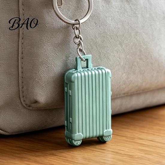 Mini Suitcase Keychain Keychain, Metal Luggage Bag Charm with Rolling Fashionable Key Chain for Keys Wheels, Travel Themed Backpack Accessories, Cute