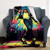1pc Michael Jackson Outdoor Blanket Lightweight Flannel, Soft & Warm, All-Season Use for Sofa, Outdoor, Camping, Living Room, Office101