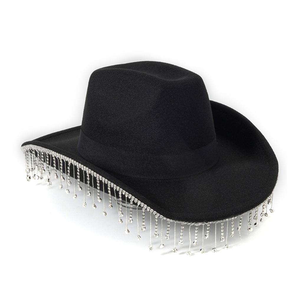 Fringed Cowboy Hat Scarf & Sunglasses Costume Set Western Cowgirl Hat Musical Festival Dress Up Bachelorette Party Props