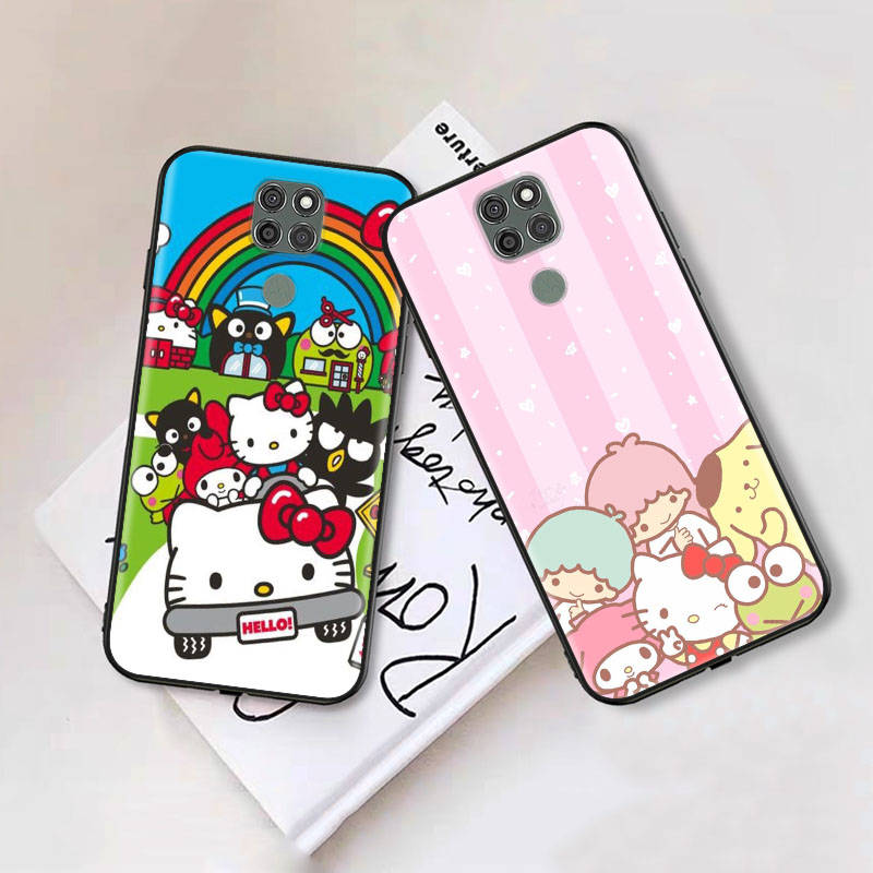 Black Case for Xiaomi Poco X6 X4 M5 M6 F5 F6 C65 C55 C50 C51 C40 Pro Redmi 14C A3X 13C 12C 11T 10A 9C Note 7 6 8A Plus L-7 Sanrio Characters