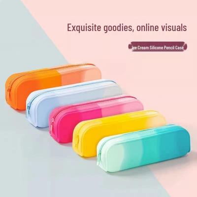 Weiches Silikon Farbverlauf Bleistiftetui für Männer & Frauen - Kreatives Studenten-Design [1.26 Exklusiv]