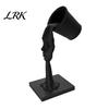 Surrealist Art Piece Abstract Human Face Sculpture, Surrealism Artistic Statue, 3D Printed Desktop Sculpture Modern Black Floating Bucket Figurine for