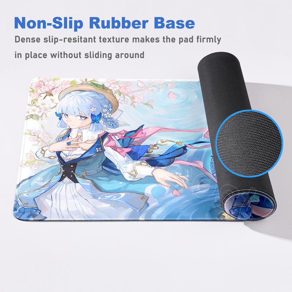Beautiful Kamisato Ayaka Genshin Impact Mouse Pad Large Desk Mat Keyboard Office Rubber Game PC Non-slip Mousepad XXL Accessorie