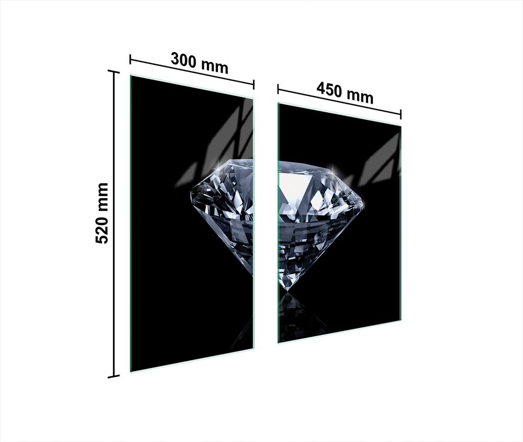 SZKLANA PŁYTA OCHRONNA DESKA 75x52 DIAMENT