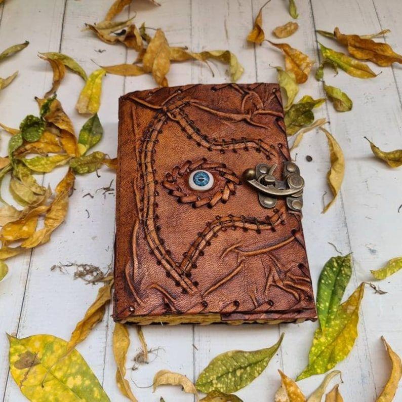 Hocus Pocus Book of Spells Book of Shadows Leather Journal Blank Book, Wiccan Pagan, Winifred Sanderson, Hocus Pocus Gifts, Gift for Him Her