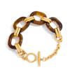 Youthway Asymmetric Resin Bracelet For Women Minimalist  Gold Plated Stainless Steel Bracelet Simple Fashion Jewelry Gift