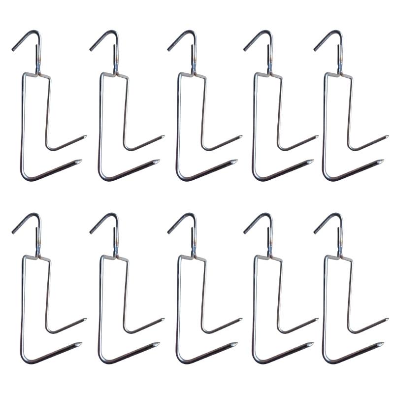 10pcs Stainless Steel Roast Duck Grill Hook Large Meat Hangers Ideal for Hanging Chicken Beef and Sausage Cooking