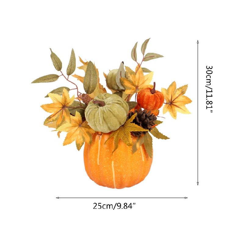 Fall Maple Leaf Pinecone Berry Set Decor Pumpkin Photography Table Centerpiece