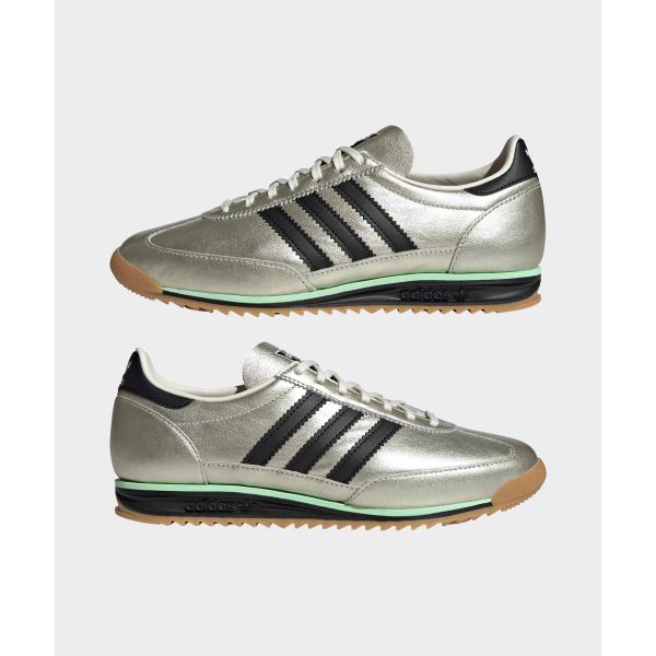 adidas נעלי סניקרס לנשים SL72 OG לבן אוף מטלי מטאלי כסף שחור ליבה מסטיק JS3978