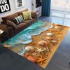 2025 New Starfish Beach Shell Sea Star Sand Carpet Rug for Living Room Bedroom Home Sofa Decoration,Kids Play Non-slip Floor Mat