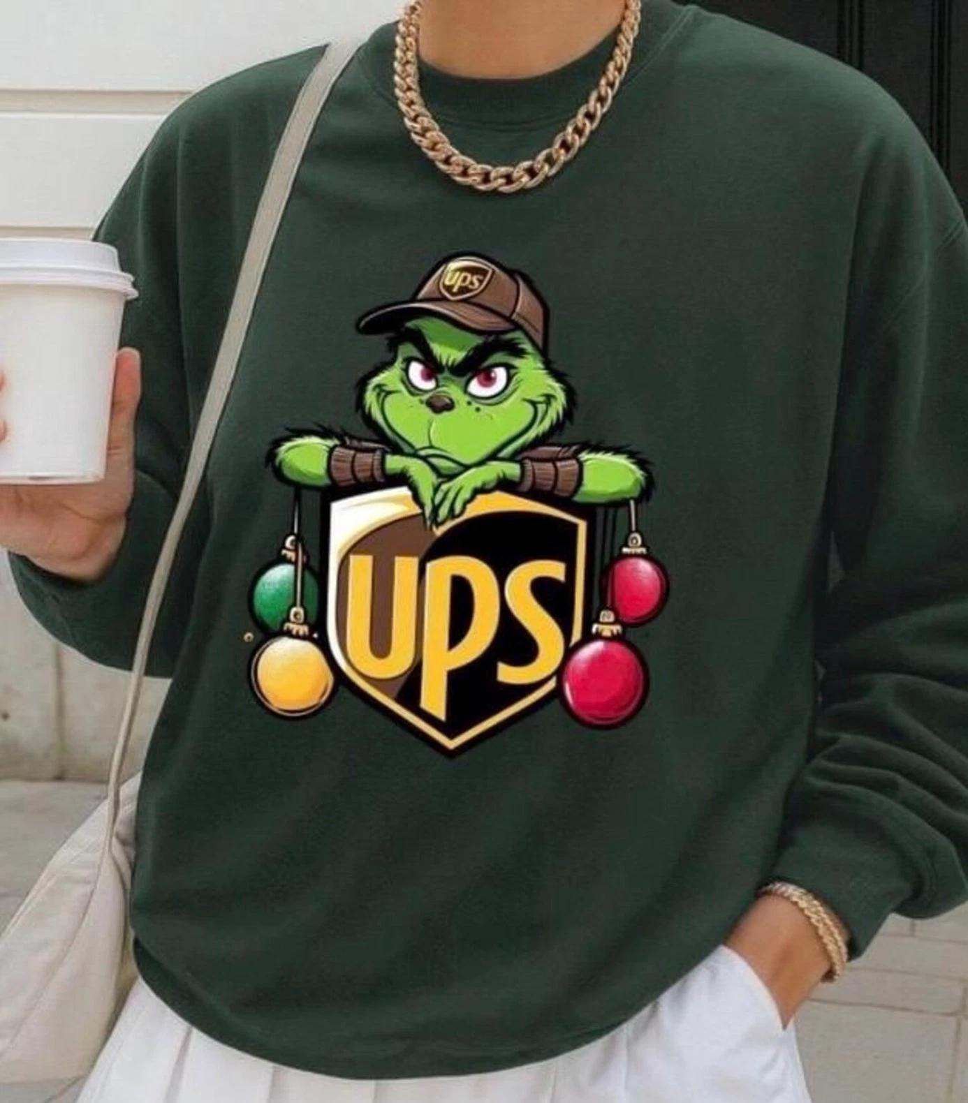 Grinch Delivery Driver Shirt Funny Christmas Package Carrier Graphic Tee 3XL