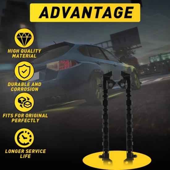 Retainer Bumper Black Set For 14-18 Front Toyota Highlander 2x Primed