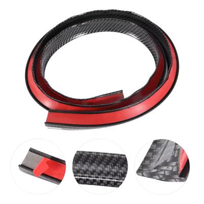 Car Wheel Arch Protector Carbon Fiber Texture Fender Rubber Anti Collision Strip Trim Protection Moulding 1.5m Auto