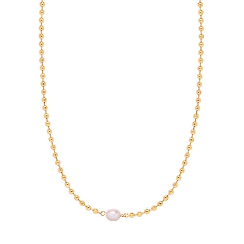 Retro European & American Freshwater Pearl Beaded Clavicle Necklace for Women - Fashionable, Unique Short Chain