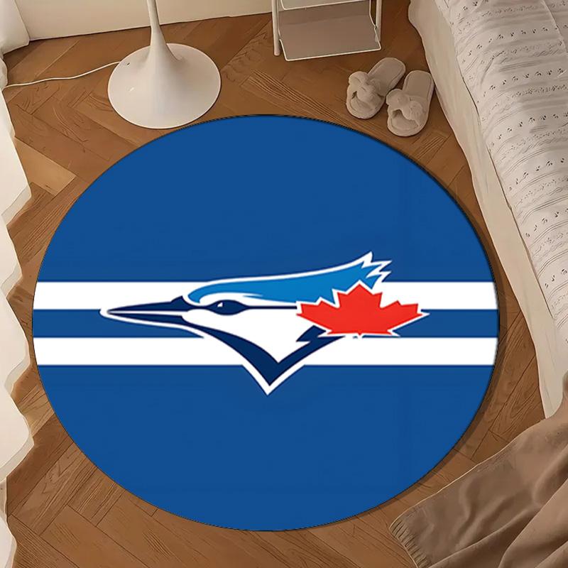 Blue Jays Logo Round mat, Anti-slip Circle Carpet Chair rug For livingroom,Bedroom, doormat home decor Gift Christmas Gifts