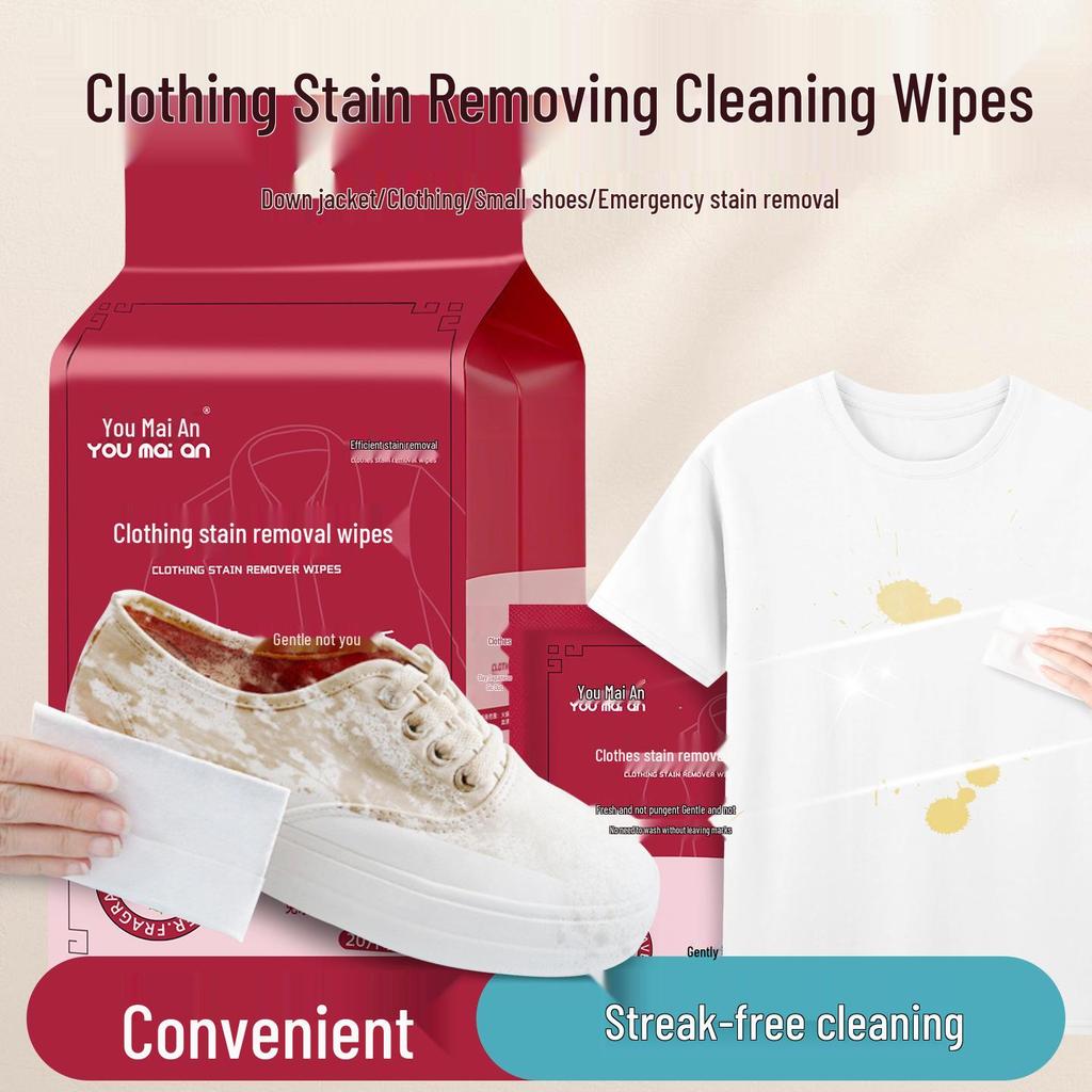 Emergency No-Wash Cleaning Wipes for Jackets and Shoes