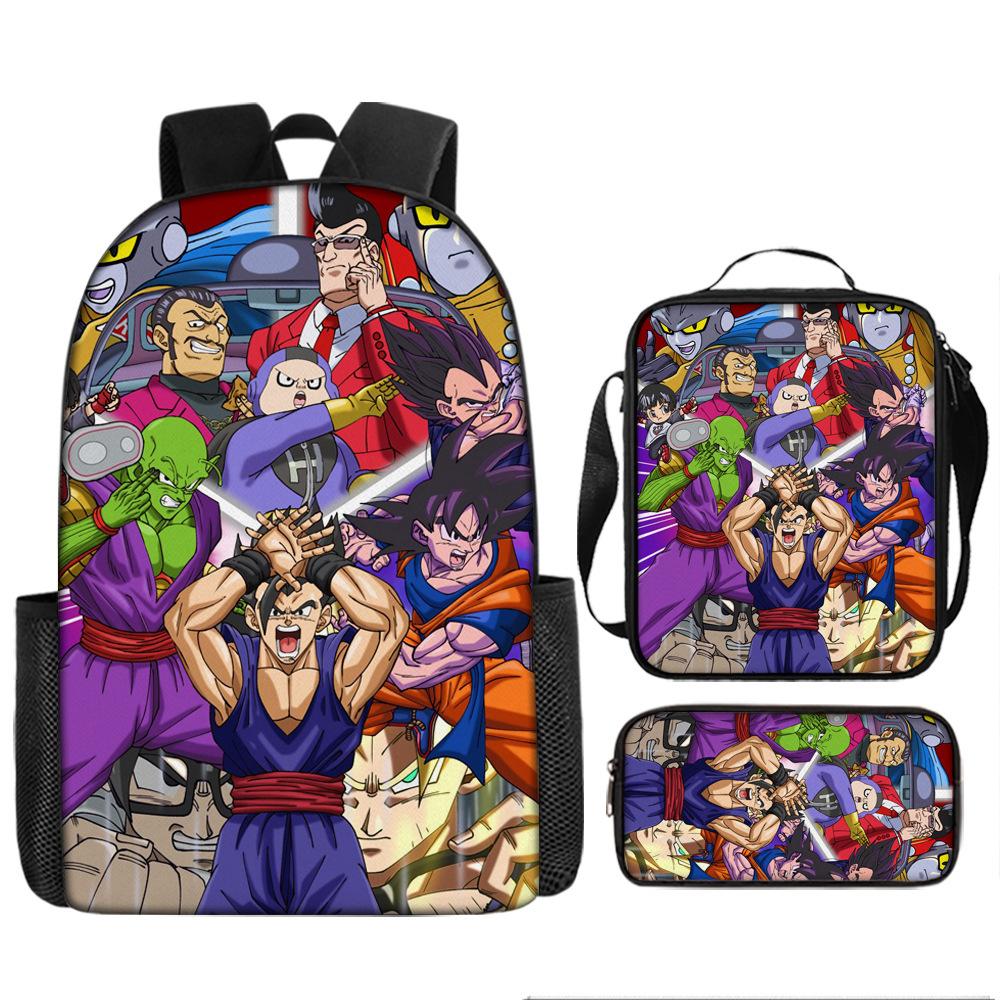 Dragon Ball Student School Bag Cartoon Dragon Ball Super Children'S Backpack, Satchel Pencil Case