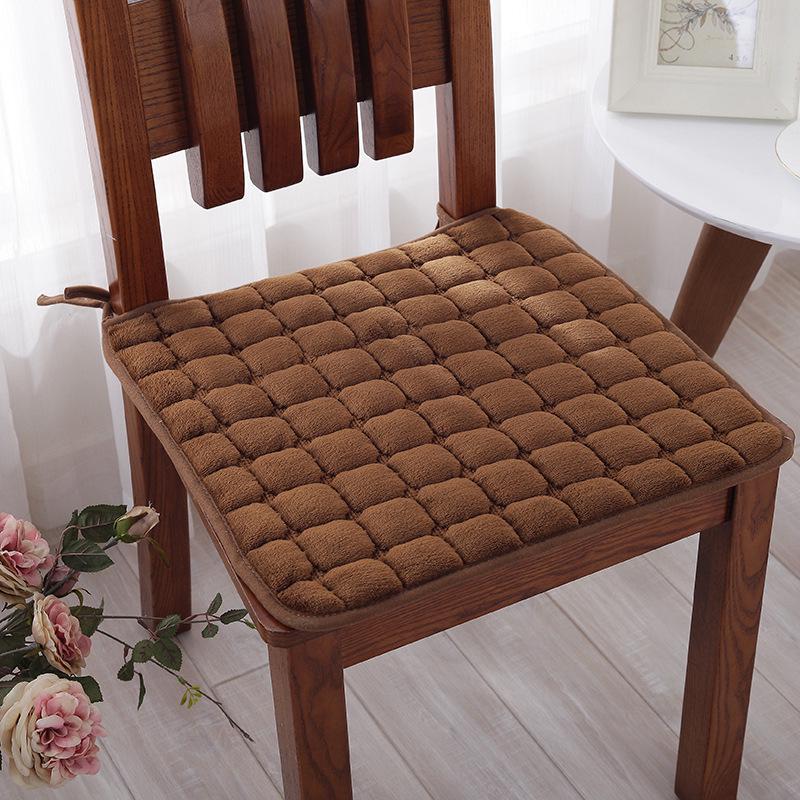 Thick Winter Plush Non-slip Chair Cushion for Dining or Office