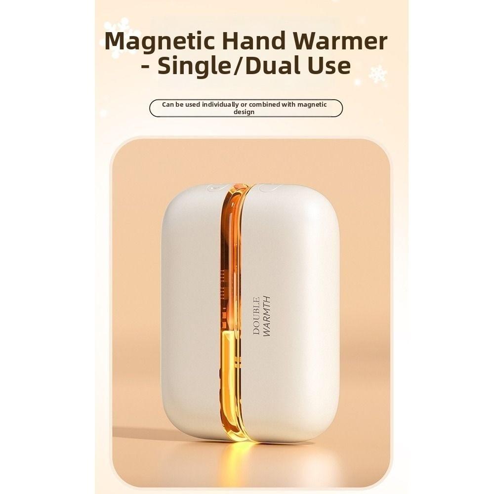 Magnetic Hand Warmer Colorful Light Pocket Warm Hand Treasure Compact Electric Handwarmer  Camping