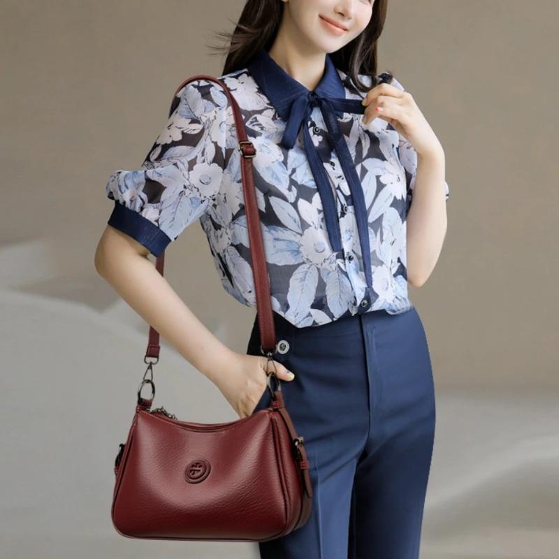 Fashionable Women's Shoulder Bag, Soft PU Leather Crossbody Bag, Solid Color Handbag, Suitable for Daily Use, Shopping, Commuting