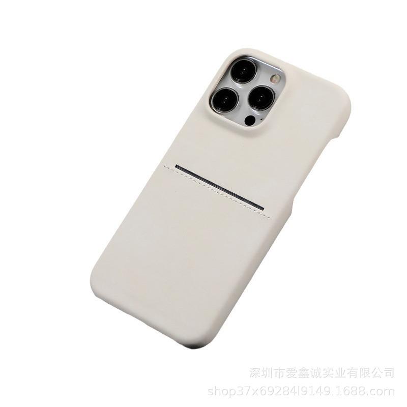 Apple iPhone 15/16 Pro Max Suede Card Insert Drop-Proof Case