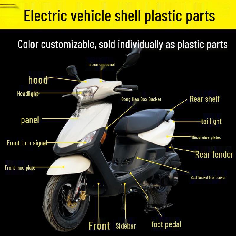 Yamaha 100 Qiaoge Gen 2 Motorcycle Shell - Black Parts Complete Set for Scooters