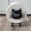 Funny Paper Holder Free Standing Toilet Roll Holder 3D Printed Black Cat Tissue Paper Holder