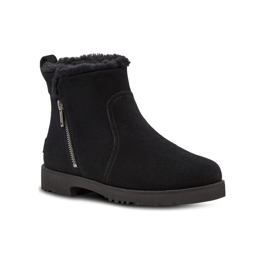 UGG Comfortable Simple Zipper Fashion Classic Casual Short Snow Boots Women boots Black 1123850-BLK
