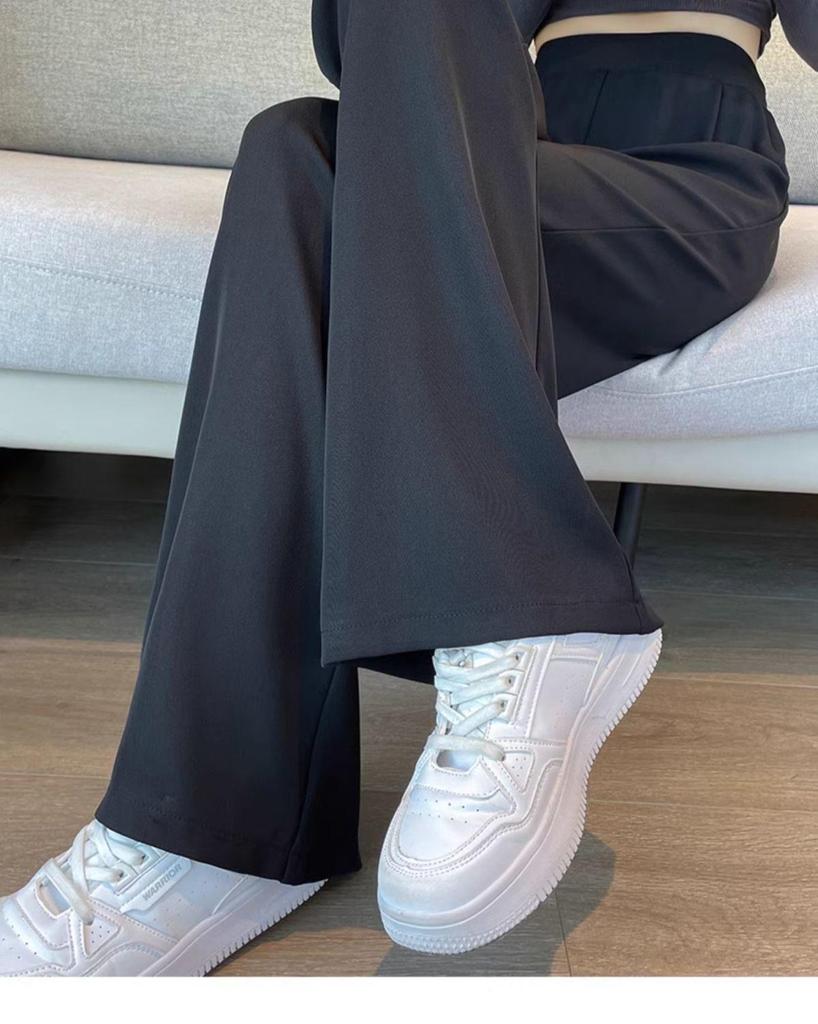 Women's High-Waisted Wide-Leg Drape Pants - Spring 2025 New Casual Loose Fit