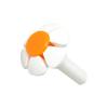 1 Pcs Cat Fountain Replacement Flower Nozzle Head For Dogs Round Cubic Stainless Steel Top Water Dispenser Yellow Orange