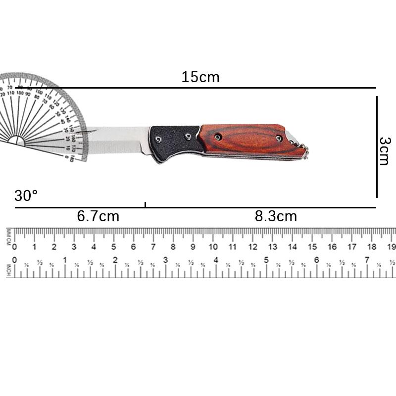 Folding Knife Stainless Steel - Multifunctional Mini Outdoor Knife, Portable Keychain Fruit Knife for Camping & Survival