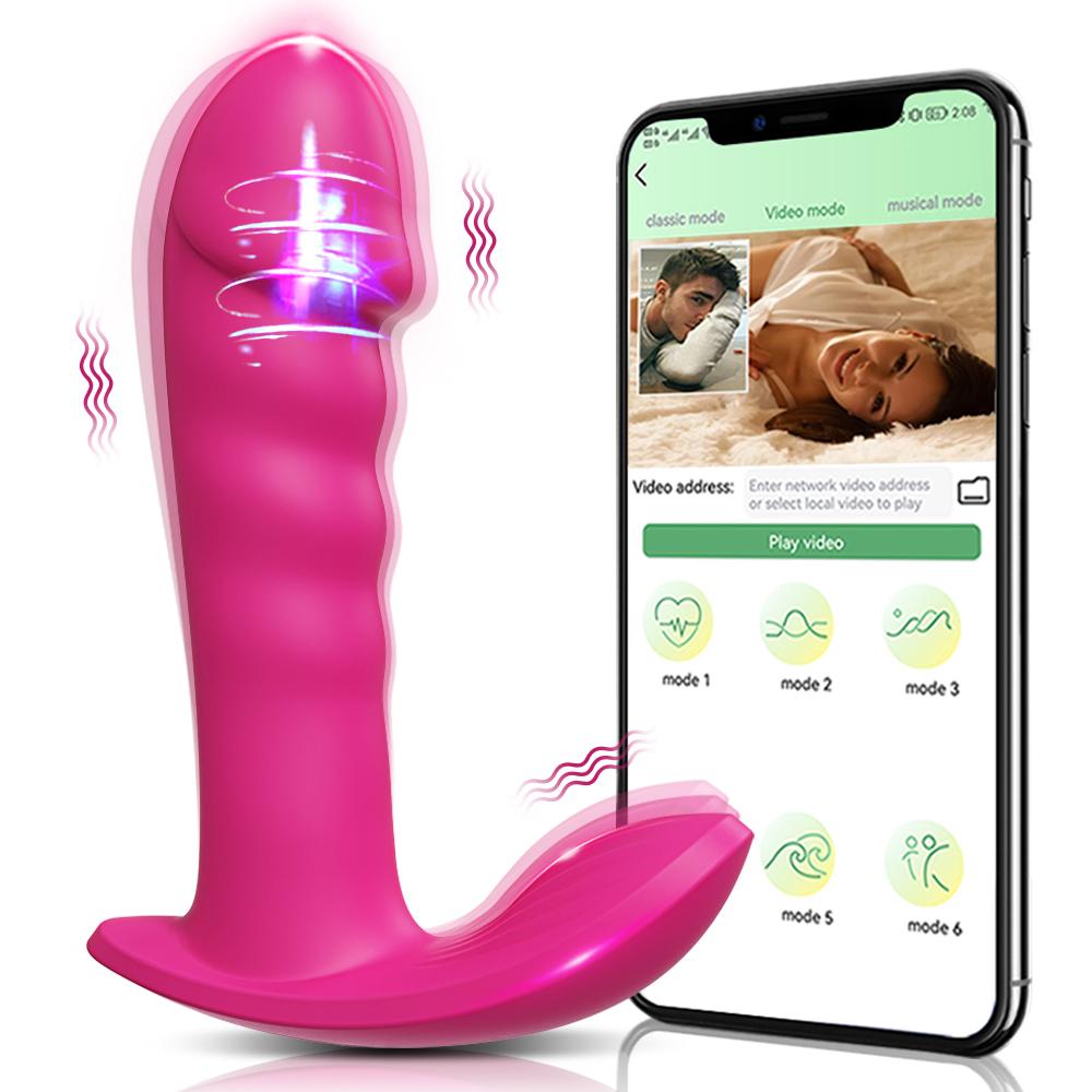 App Thrusting Vibrator For Women Dildo Telescopic G Spot Clitoris Stimulator Butt Plug Panty Vibrators Adult Sex Toy For Couples