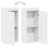 Wall Mounted Bathroom Cabinet with Shelf TULUM White 37 X 24.5 X 86 Cm