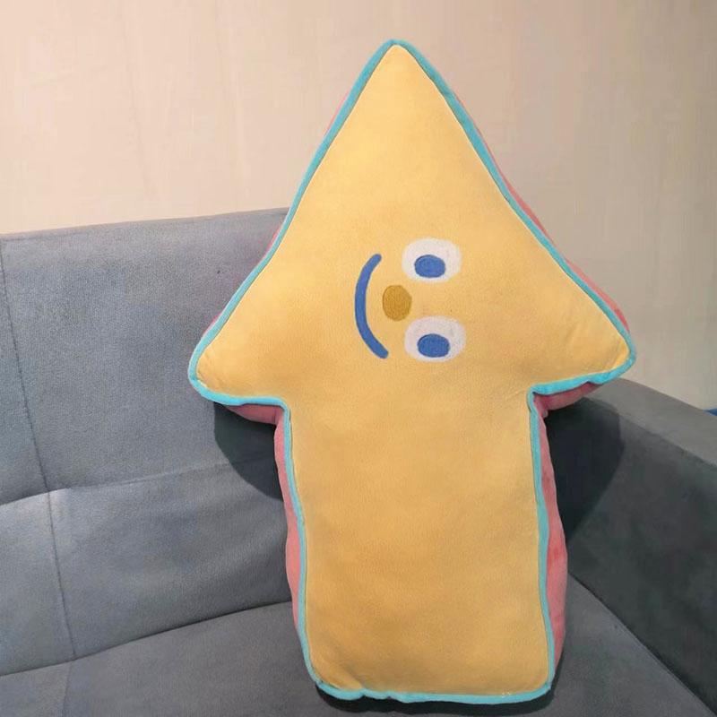 55CM Simulation Colour Expression Arrow Plush Pillow Creative Stuffed Toy Sign Soft Cushion Doll Kids Funny Gift Room Sofa Decor