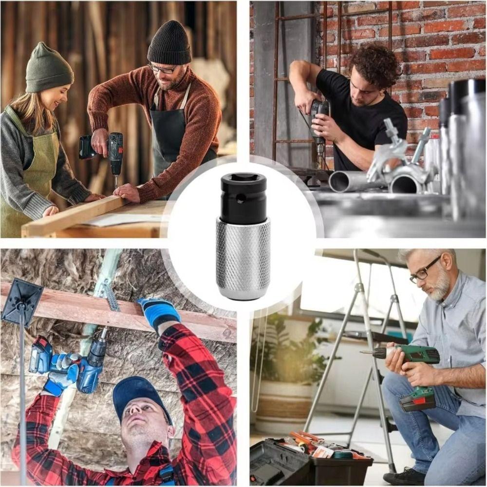Carbon Steel Electric Wrench Adapter Universal Easy To Use Electric Hammer Convert Adapter Water Resistant