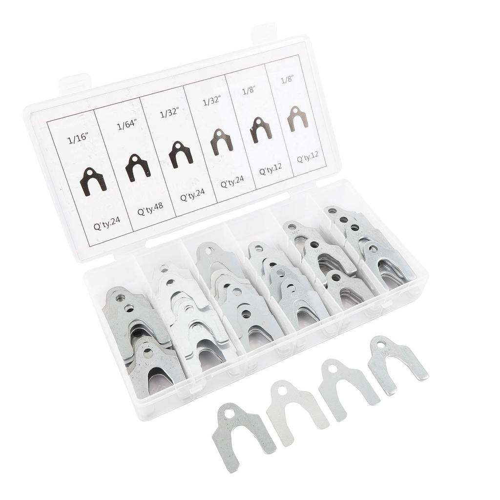 144PCS Auto Alignment Body Shims 1 16in 1 64in 1 32in 1 8in Car Alignment Shims Assortment Kit with Storage Box