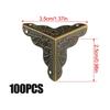100PCS Retro Box Corner Protectors Decorative Box Corner Guard Elegant Corner Protectors for Wooden Steps Stair Dust Corners