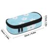 Pencil Case Structured Strong Polyester Fabric Easy Open Zipper with Main Compartment Mesh Pocket and Pen Slots for Everyday Study