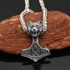 Nordic Viking Tree of Life Pendant Necklace - Titanium Steel, Unisex, Long Style