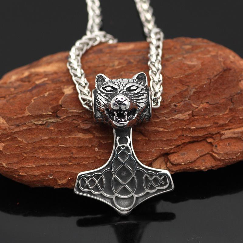 Nordic Viking Tree of Life Pendant Necklace - Titanium Steel, Unisex, Long Style