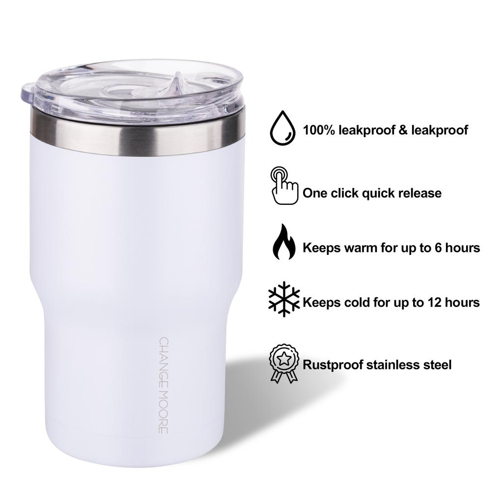 14oz Stainless Steel Thermo Cafe Coffee Mug Car Thermos Mug Leak_Proof Leak_Proof Portable Travel Cup Outdoor Sport Water Bottle